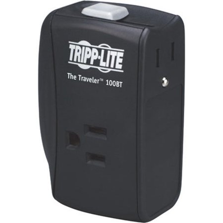 Tripp Lite Protect It Portable Surge Protector, 2 Outlets, Direct Plug-In, 1050J TRAVELER100BT